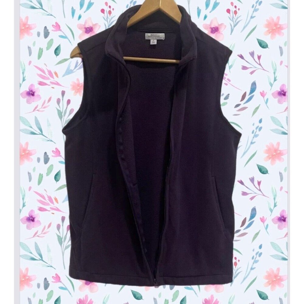 Gorpcore Great Northwest Purple Size M Fleece Vest Full Zip Mock Neck Layering